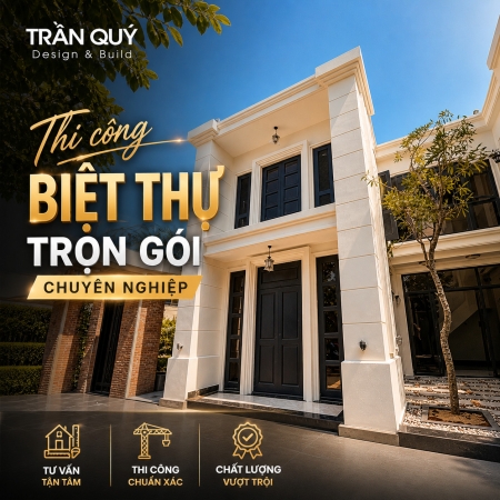 Thi công biệt thự trọn gói chuyên nghiệp, đẳng cấp – Trần Quý