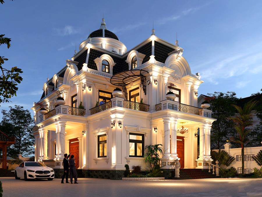 Mẫu biệt thự kiểu Pháp