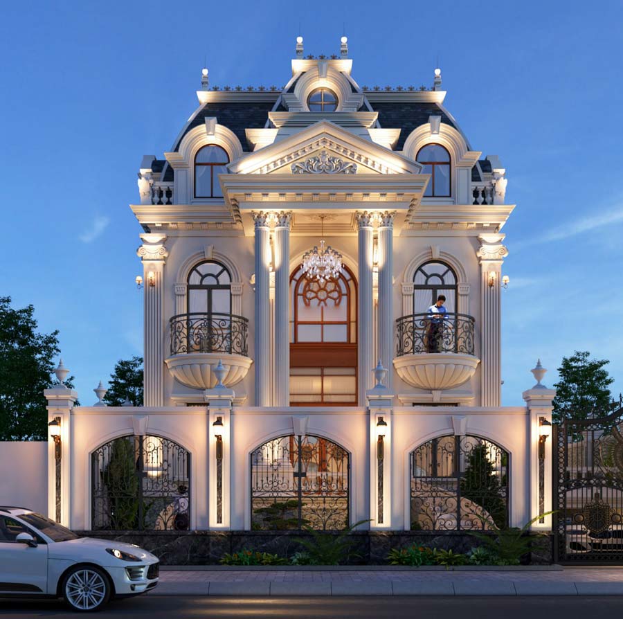 Mẫu biệt thự kiểu Pháp